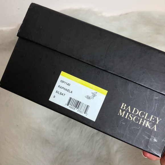 Badgley Mischka Rafaela Evening Flower Mesh Heels - Picture 10 of 10